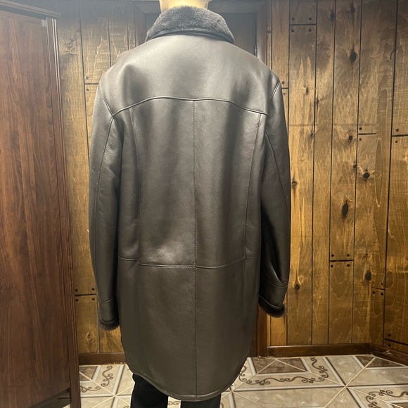 Gorski Men’s M Brown Natural Shearling, New Without Tag - Picture 2 of 12